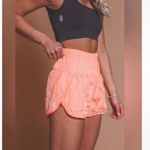 Free People Movement The Way Home Shorts Large Pink Peach Workout Gym Bottoms